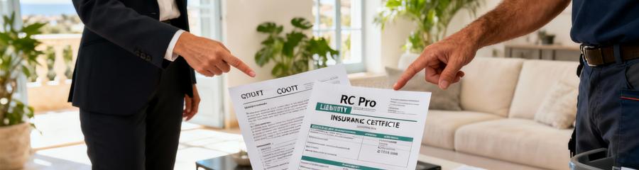 Client et débarrasseur consultant devis et attestations assurance, conseil transparent professionnel