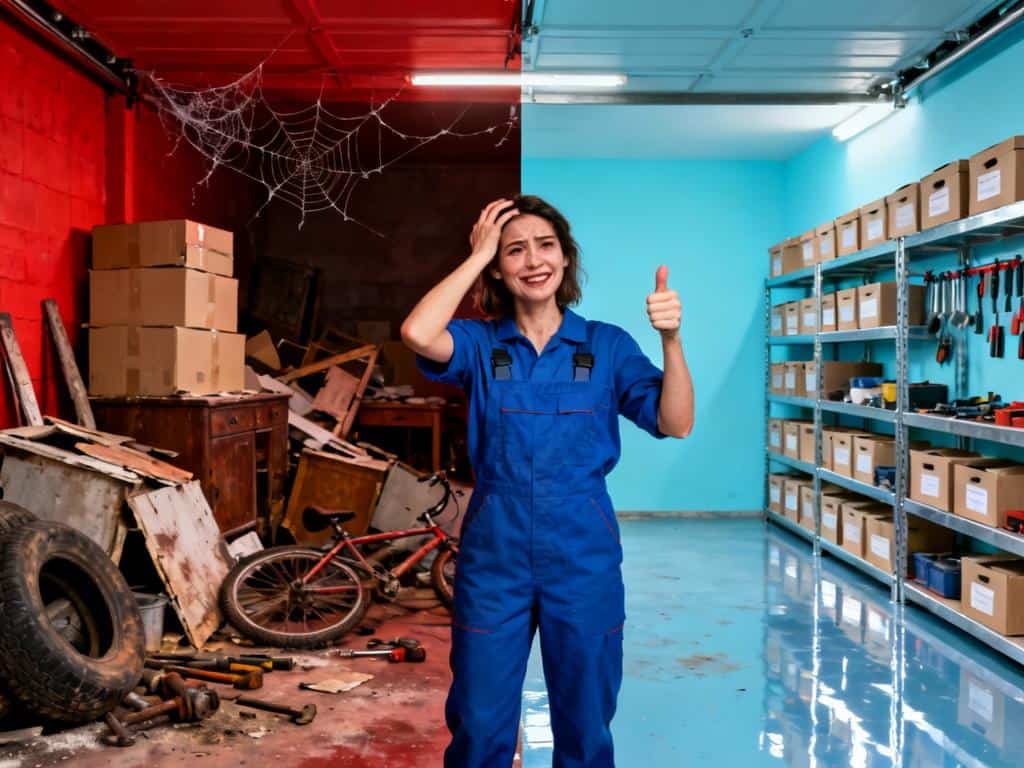 Débarras d'un garage complet