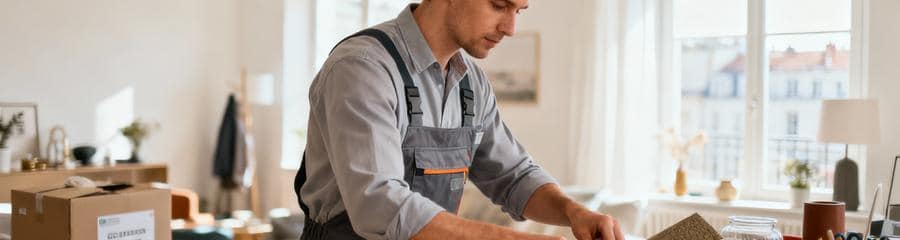 Professionnel triant objets débarras Lille, séparation meubles et matériaux recyclables