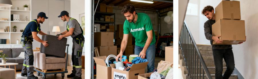 Triptyque options débarras : professionnels, donation solidaire, particulier seul avec contraintes