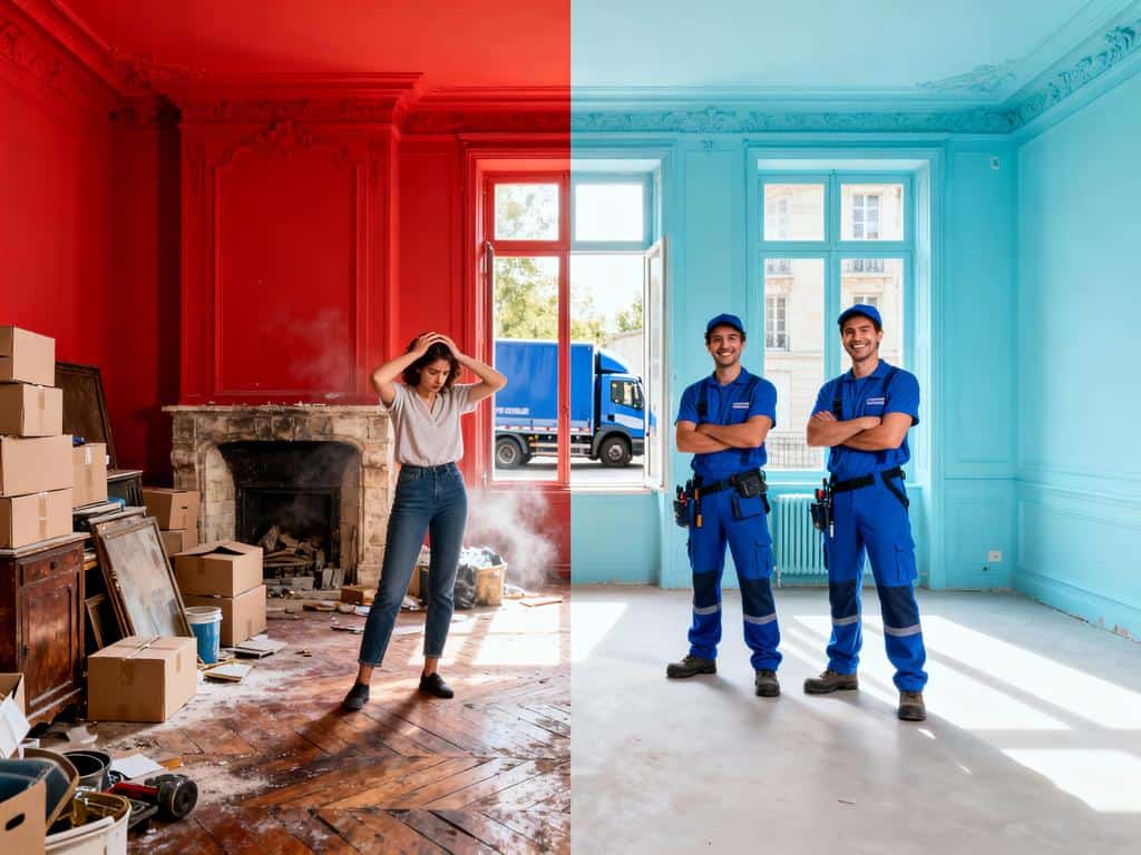 Débarras dans la ville de Bordeaux par des débarraseurs