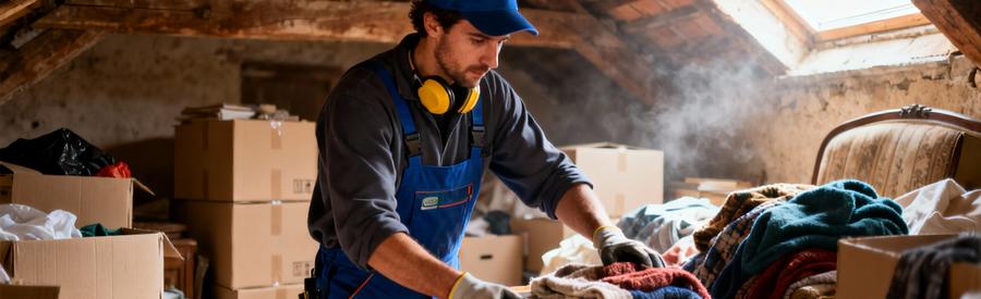 Desencombrement Grenier Debarras Drome Complet Professionnel triant encombrants grenier Drôme, mobilier et objets accumulés