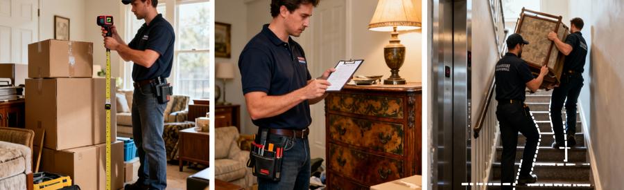 Triptyque facteurs coût débarras : mesure volume, évaluation objets, accessibilité difficile escaliers