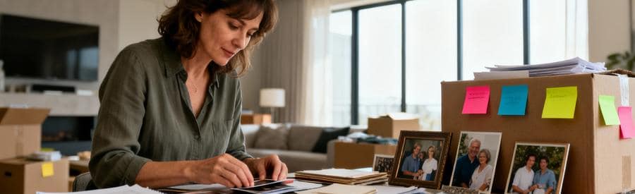 Préparation débarras : tri et isolation objets personnels et documents importants avant intervention