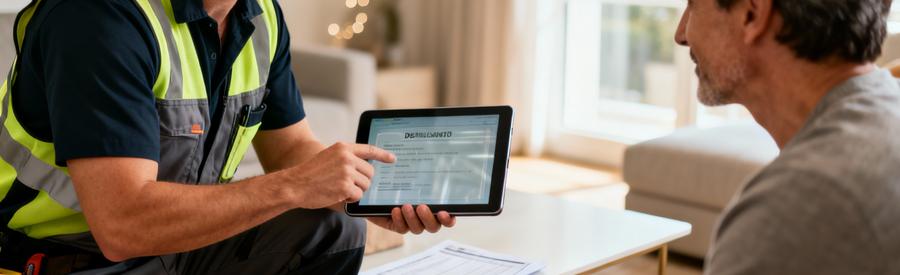 Professionnel Debarras Devis Transparent Aisne Professionnel débarras présentant devis détaillé client, conseil personnalisé transparent