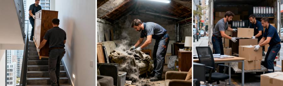 Triptyque débarras Vallauris : appartement étage, cave encombrée, local commercial professionnel