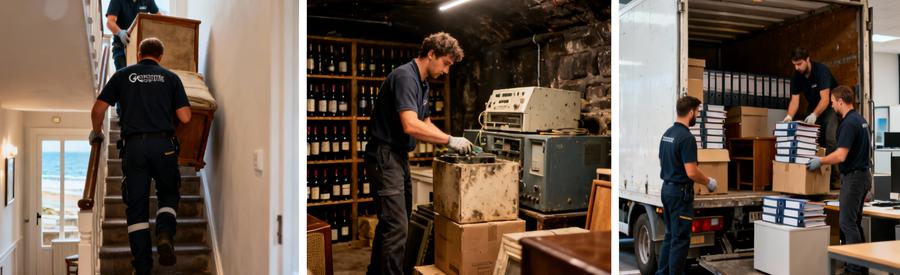 Types Debarras Dunkerque Maison Cave Professionnel Triptyque débarras Dunkerque : maison individuelle, cave encombrée, local commercial avec équipes spécialisées