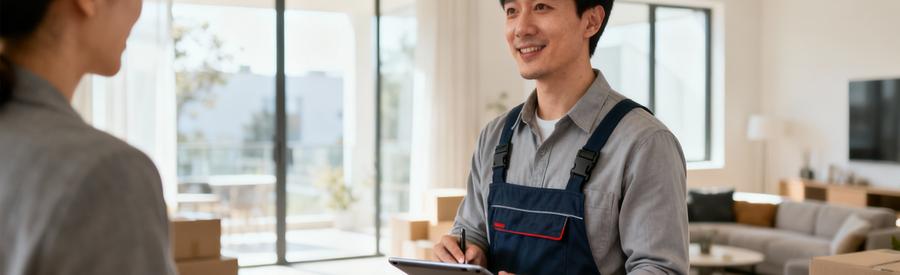 Visite Technique Debarras Evaluation Volume Expert débarras réalisant visite technique, évaluation volume et contraintes accès appartement