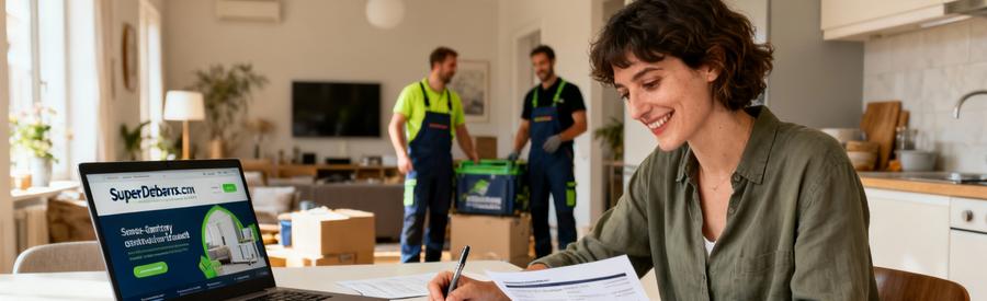 Personne comparant plusieurs devis de professionnels du débarras à Fontenay-sous-Bois via SuperDebarras