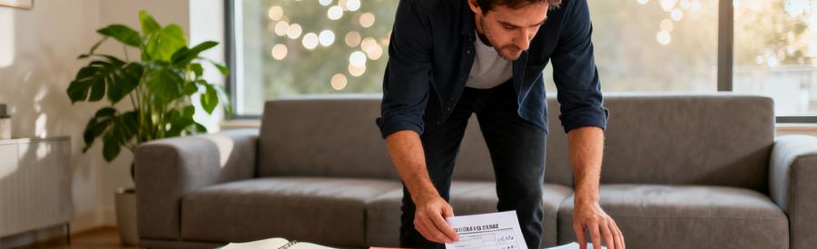 Personne comparant plusieurs offres débarras sur documents papier pour vide-maison Conflans-Sainte-Honorine