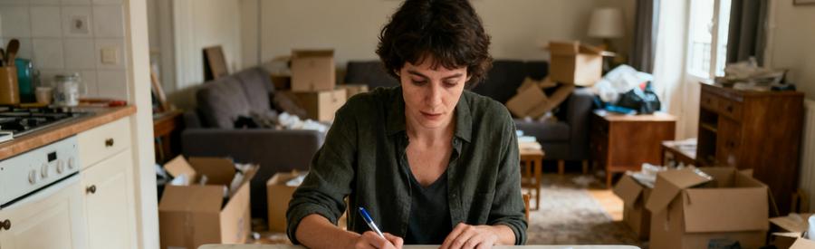 Comparaison Tarifs Professionnels Bobigny Personne comparant trois offres de professionnels sur documents papier pour un projet d'évacuation à Bobigny