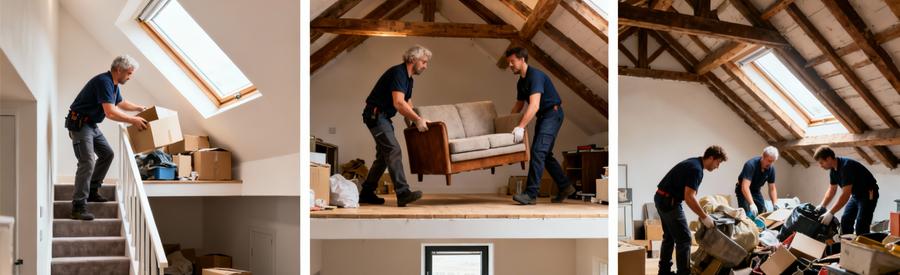 Comparaison débarras greniers 20m², 40m² et 60m² par professionnels selon complexité et accessibilité