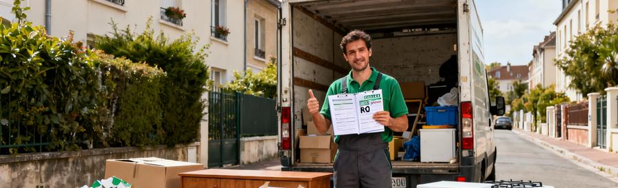 Demenageur Professionnel Assure Tri Recyclage Antony Débarrasseur professionnel assuré organisant le tri et recyclage d'objets lors d'une intervention à Antony