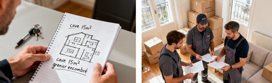 Description détaillée d'un projet de désencombrement puis consultation par des professionnels qualifiés à Alfortville