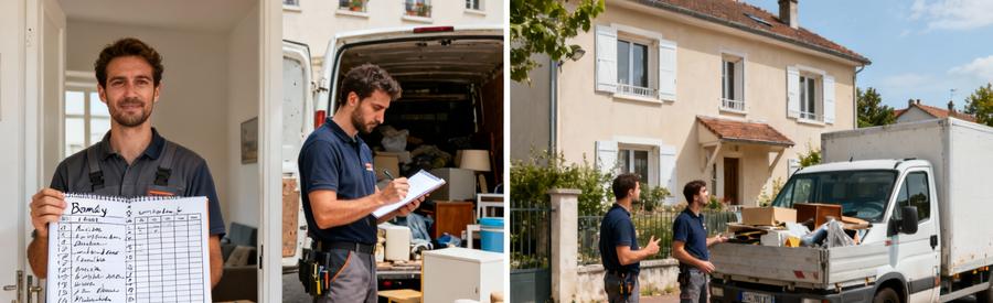 Evaluation Tarifs Intervention Bondy Studio Appartement Maison Professionnels évaluant différents types de logements à Bondy pour établir tarifs selon volume et configuration