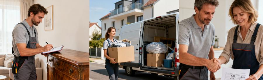 Évaluation professionnelle mobilier et encombrants déterminant formule débarras offert ou payant Conflans