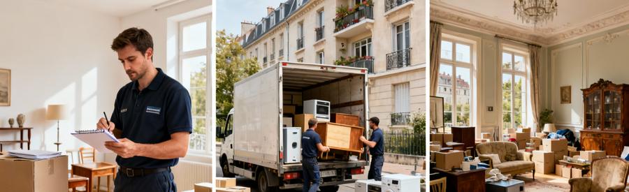 Comparaison volumes encombrants studio, appartement et maison à Saint-Germain-en-Laye pour estimation tarifaire