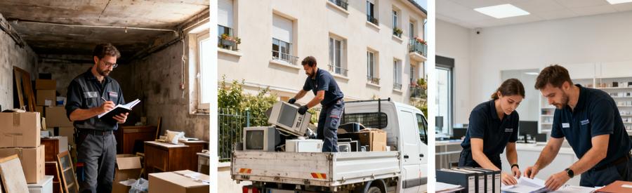 Intervention Professionnelle Situations Bobigny Professionnels du débarras intervenant dans différentes situations à Bobigny : cave, chargement et local commercial