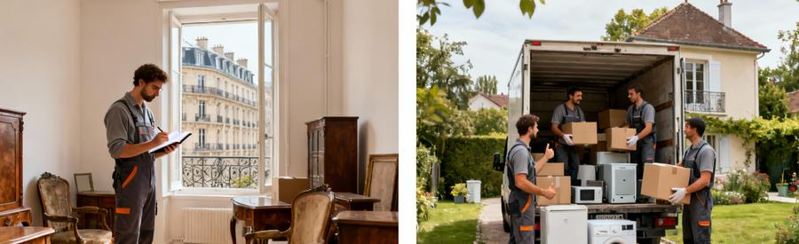 Professionnels du débarras intervenant dans studio et pavillon à Fontenay-sous-Bois