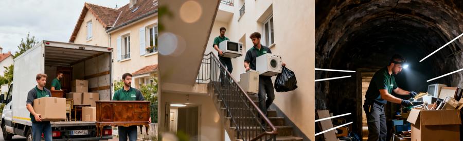 Professionnels débarras intervenant maison pavillonnaire, appartement étages et cave voûtée à Trappes