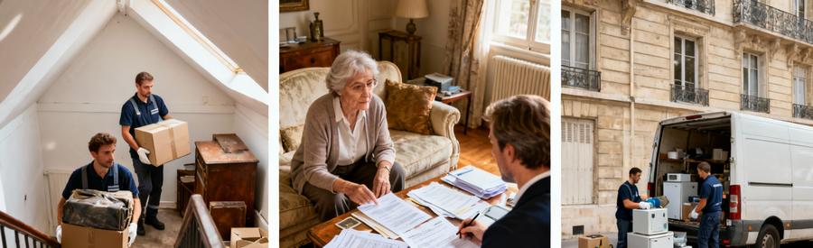 Professionnels débarras intervenant grenier, succession et chargement camionnette Saint-Germain-en-Laye