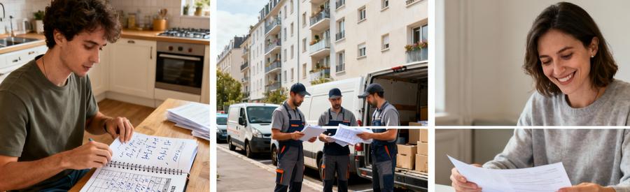 Étapes demande vide-maison : organisation inventaire, transmission pros locaux, réception offres sous 24h