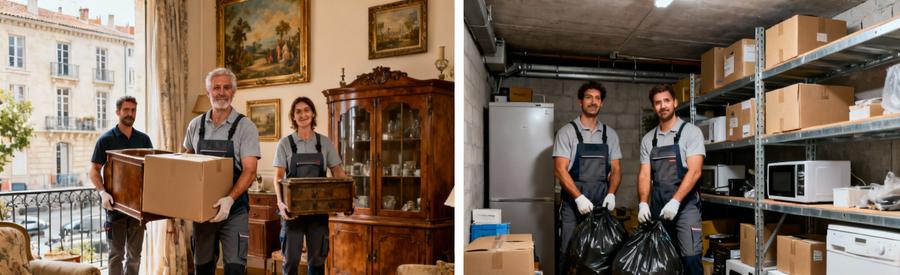Comparaison services débarras Valence : vide-maison succession et désencombrement cave par professionnels