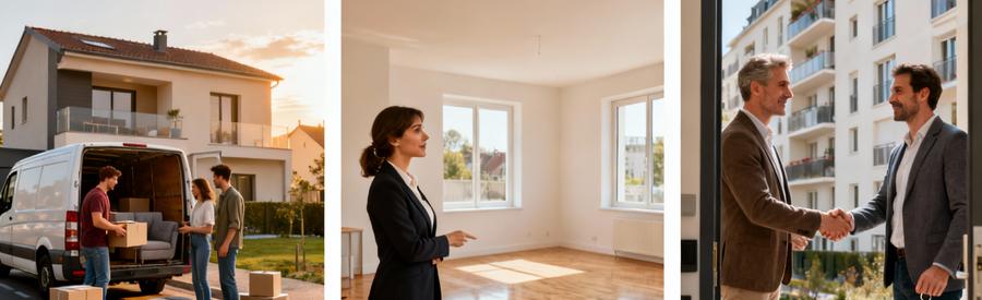 Trois situations débarras Sartrouville : déménagement pavillon, vente appartement vide, remise clés locataires