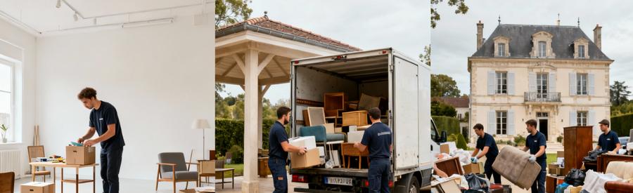 Trois échelles intervention débarras Haute-Vienne selon surface habitation avec équipes professionnelles adaptées