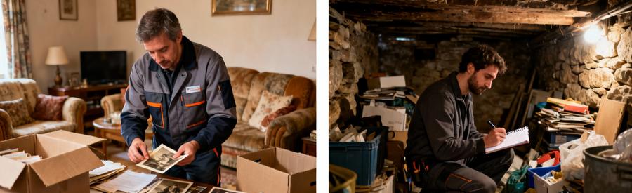 Professionnels du débarras à Levallois intervenant sur succession, évacuation complète et désencombrement de cave