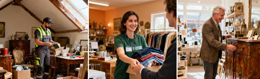 Circuit valorisation encombrants : tri professionnel, don association, revente brocante après vide-maison