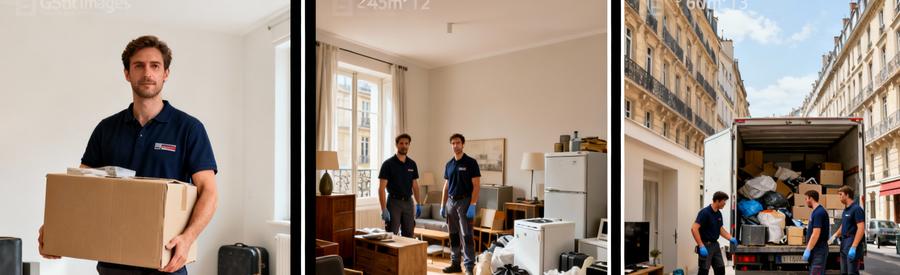 Comparaison visuelle des volumes de débarras : studio, T2 et T3 dans le 1er arrondissement de Lyon