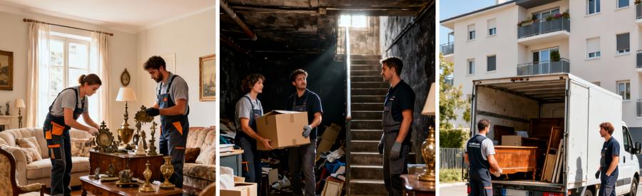 Trois situations de débarras à Échirolles : succession familiale, cave encombrée et vente immobilière