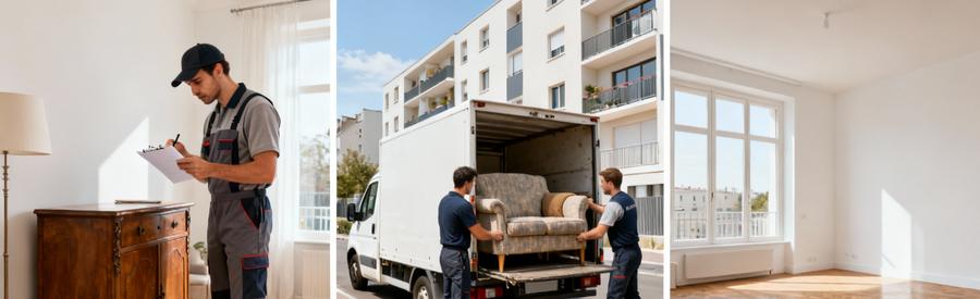 Processus valorisation mobilier pour débarras offert : évaluation objets, chargement encombrants, résultat vide-maison