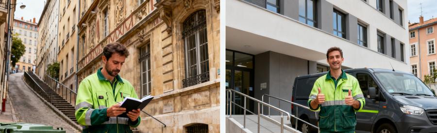 Comparaison Acces Immeuble Ancien Moderne Lyon 5 Professionnel comparant accès difficile immeuble Renaissance Saint-Jean et accès facile Point du Jour Lyon 5ème