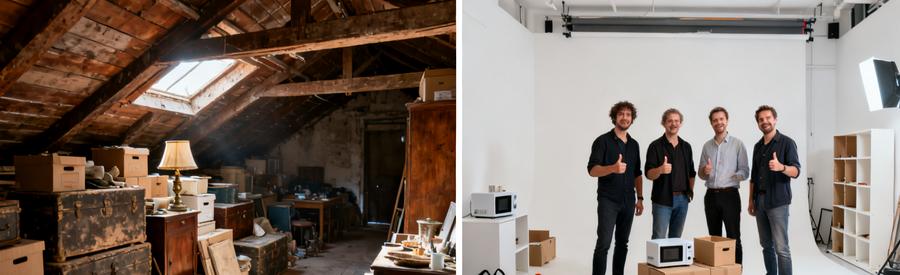 Comparaison Grenier Pavillon Studio Villiers Le Bel Comparaison entre grenier encombré de pavillon et studio à désencombrer à Villiers-le-Bel pour débarras adapté