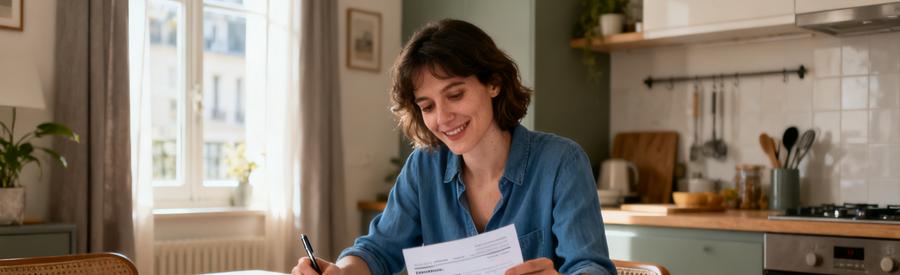 Comparaison Offres Professionnels Suresnes Femme comparant plusieurs offres de professionnels du débarras à Suresnes pour choisir la meilleure proposition