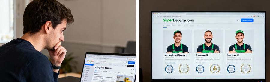 Comparaison facilitée de trois entreprises de débarras certifiées à Franconville via plateforme en ligne