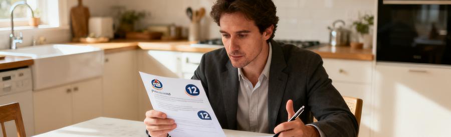 Comparaison Propositions Professionnels Bezons Personne comparant plusieurs propositions de professionnels du débarras à Bezons sur documents papier