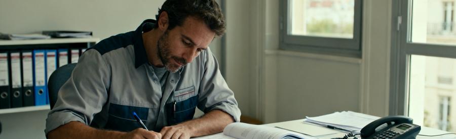 Debarrasseur Preparation Offre Lyon 7eme Bureau Débarrasseur professionnel préparant une offre chiffrée pour une intervention dans le 7ème arrondissement de Lyon