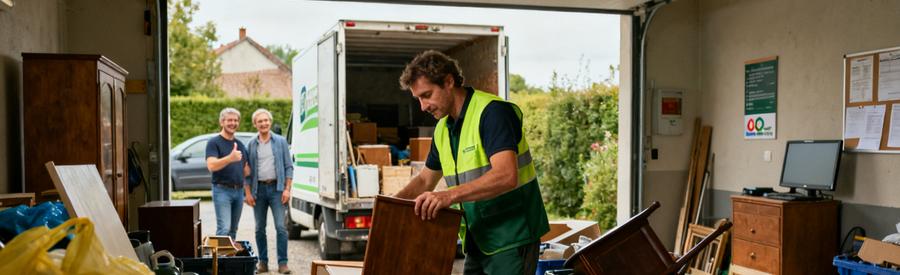 Debarrasseur Tri Objets Remploi Oise Professionnel du débarras triant meubles et objets en bon état pour associations de réemploi en Oise