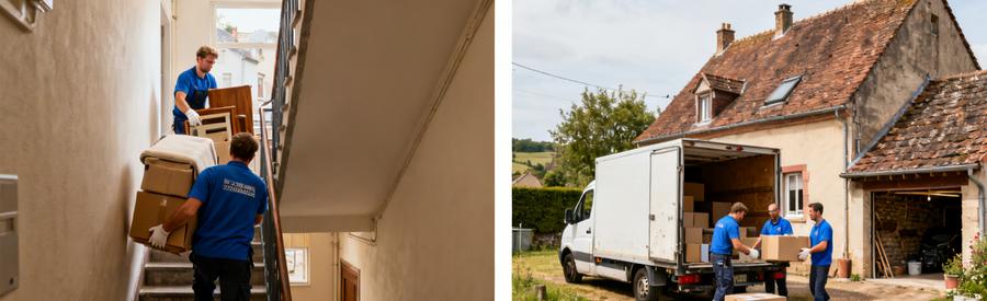 Débarrasseurs Moselle évacuant mobilier en appartement et maison : professionnels adaptés à tous types de logements et configurations.