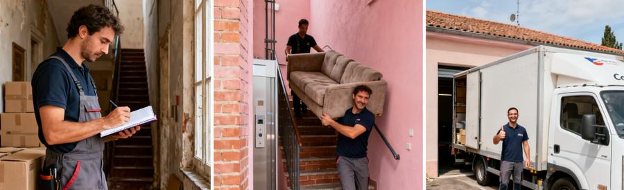 Evaluation Accessibilite Debarras Toulouse Évaluation et intervention de débarras selon l'accessibilité : appartement étage à Toulouse et pavillon avec accès direct