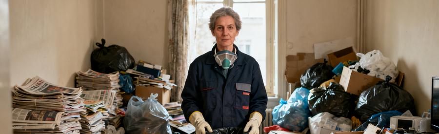 Professionnel Debarras Syndrome Diogene Villiers Le Bel Débarrasseur équipé intervenant dans appartement encombré syndrome Diogène à Villiers-le-Bel