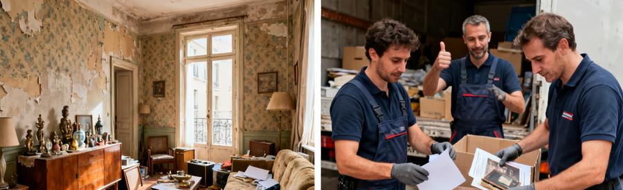 Succession Appartement Ancien Lyon 5eme Débarras succession dans appartement ancien du 5ème arrondissement de Lyon avec tri minutieux par professionnels