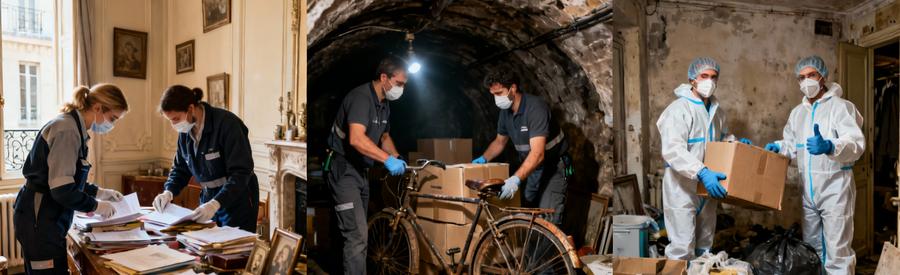 Trois spécialités de débarras à Lyon : succession en appartement, vide-cave voûtée, logement insalubre