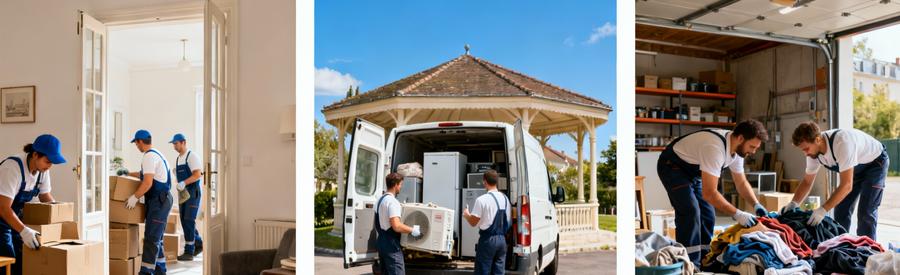 Types Interventions Debarras Professionnel Studio Pavillon Professionnels du débarras intervenant dans trois types de logements : studio, pavillon et garage à Villejuif