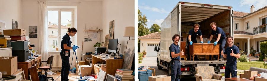 Professionnels du débarras à Pessac, des situations variées allant des studios aux grandes maisons familiales.