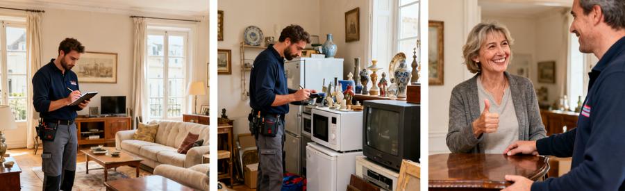 Visuel illustrant l'évaluation professionnelle du mobilier et des objets à Saumur, mettant en avant l'expertise et la confiance.