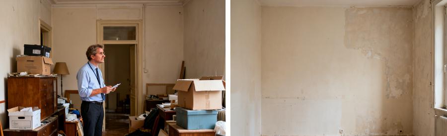 Intervention de débarras dans un appartement à Alençon, avant et après la participation de professionnels.